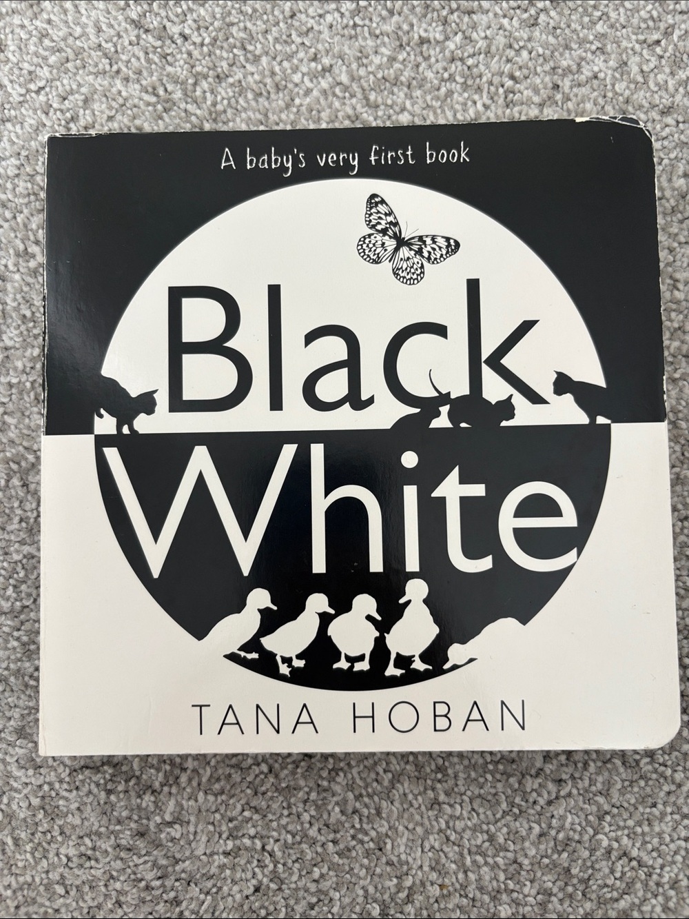Black White Board Book - High-Contrast Baby Learning Toy (Black & White)